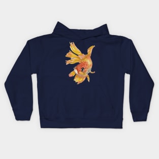 Beautiful orange swimming goldfish Kids Hoodie